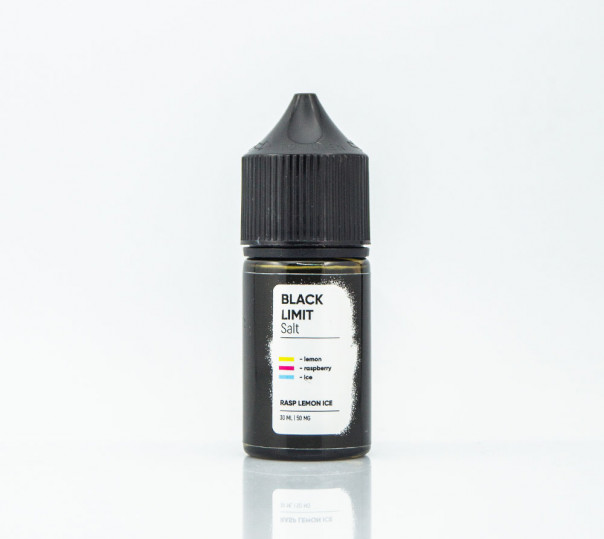 Рідина Black Limit Salt Rasp Lemon Ice 30ml 30mg на сольовому нікотині зі смаком лимона і малини з холодком