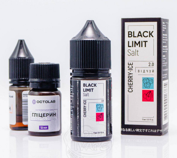 Жидкость Black Limit Salt Cherry Ice 30ml 50mg со вкусом вишни с холодком (набор компонентов)