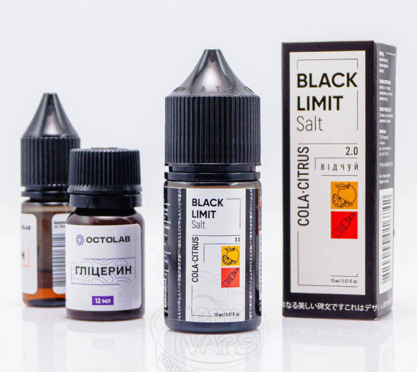 Рідина Black Limit Salt Cola Citrus 30ml 50mg зі смаком коли і цитрусових (набір компонентів)