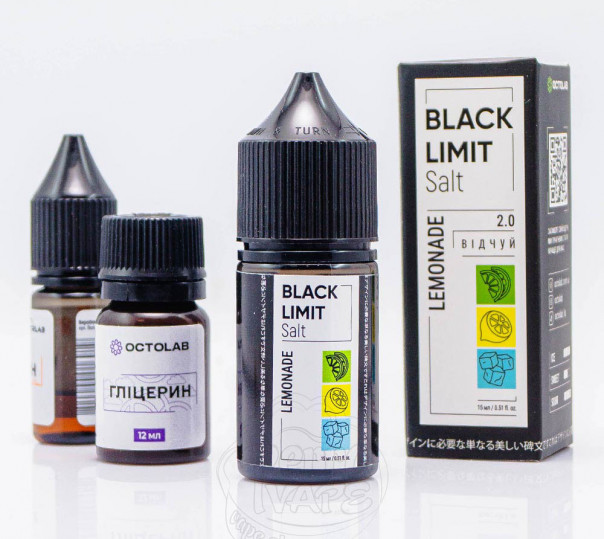 Рідина Black Limit Salt Lemonade 30ml 50mg зі смаком лимонаду (набір компонентів)