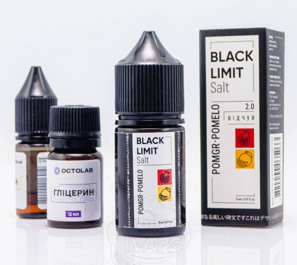 Рідина Black Limit Salt Pomgr Pomelo 30ml 50mg зі смаком гранату та помело (набір компонентів)