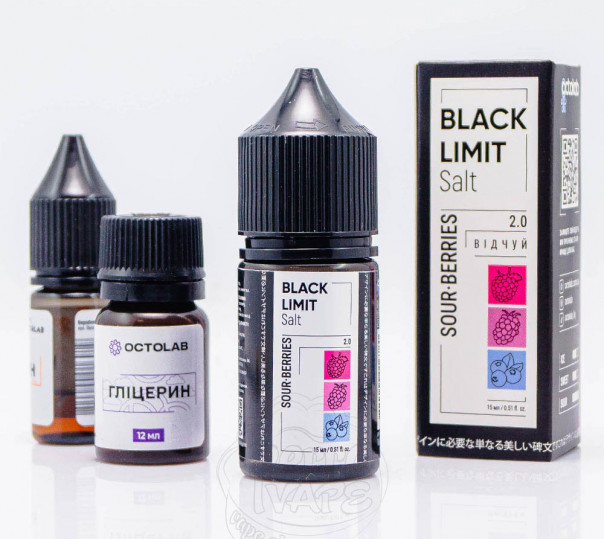 Рідина Black Limit Salt Sour Berries 30ml 50mg зі смаком кислих ягід (набір компонентів)