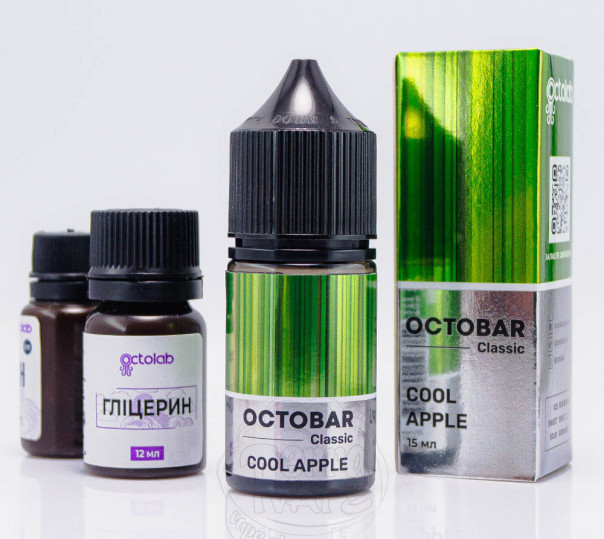 Рідина Octobar Classic Cool Apple Salt 30ml 50mg зі смаком яблука з льодом (набір компонентів)