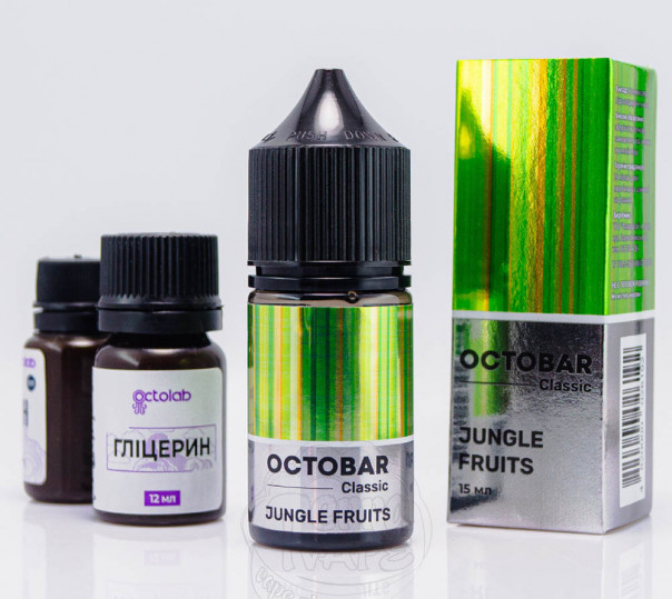 Жидкость Octobar Classic Jungle Fruits Salt 30ml 50mg со вкусом маракуйи и папайи с холодком (набор компонентов)