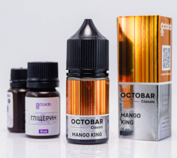 Рідина Octobar Classic Mango King Salt 30ml 50mg зі смаком манго з льодом (набір компонентів)