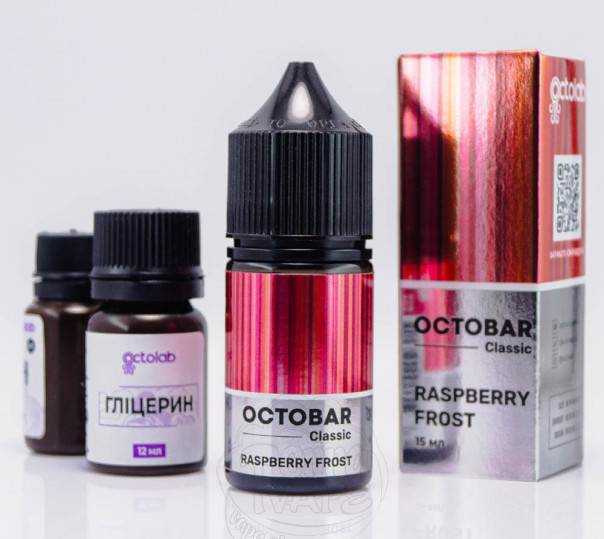 Рідина Octobar Classic Raspberry Frost Salt 30ml 50mg зі смаком малини з льодом (набір компонентів)