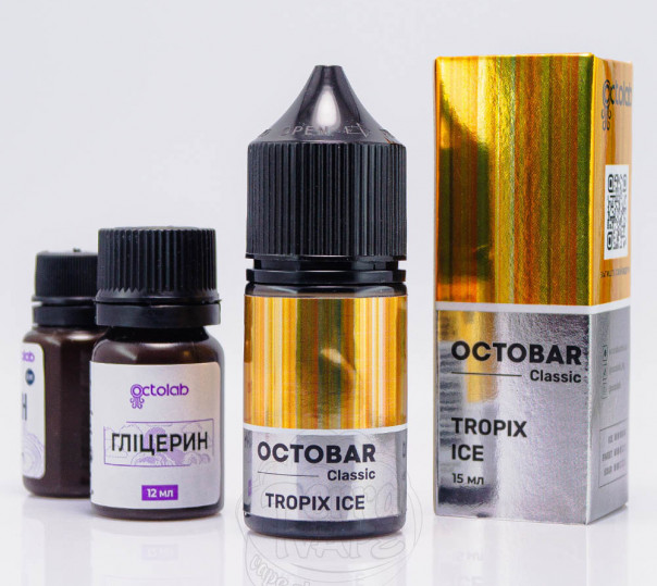 Рідина Octobar Classic Tropix Ice Salt 30ml 50mg зі смаком манго та ананасу з льодом (набір компонентів)