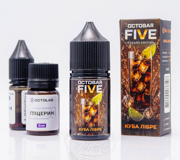 Жидкость Octobar Five Salt Куба Либра 30ml 50mg (набор компонентов)