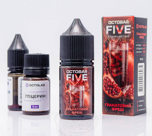 Жидкость Octobar Five Salt Гранатовый Фреш 30ml 50mg (набор компонентов)