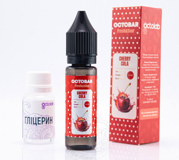 Рідина Octobar Fresh&Sour Salt Cherry Cola 15ml 50mg (набір компонентів)
