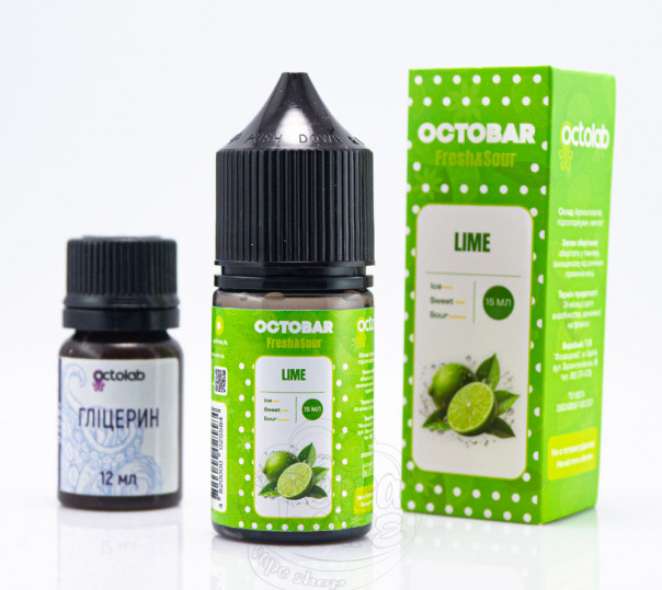 Рідина Octobar Fresh&Sour Salt Lime 30ml 50mg (набір компонентів)