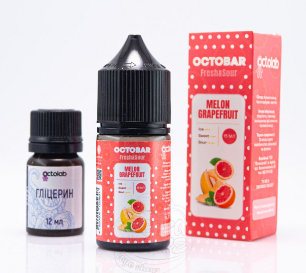 Жидкость Octobar Fresh&Sour Salt Melon Grapefruit 30ml 50mg (набор компонентов)