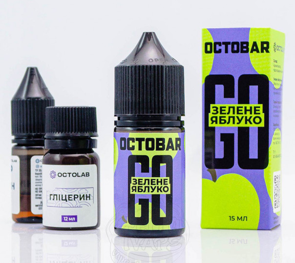 Жидкость Octobar Go Salt Зеленое яблоко 30ml 50mg (набор компонентов)
