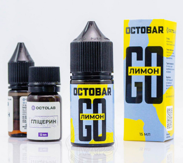 Жидкость Octobar Go Salt Лимон 30ml 50mg (набор компонентов)