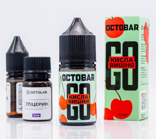 Жидкость Octobar Go Salt Кислая Вишня 30ml 50mg (набор компонентов)