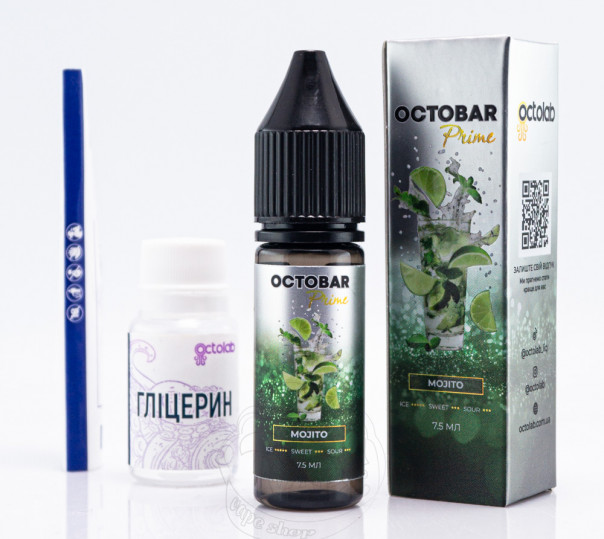 Рідина Octobar Prime Salt Mojito 15ml 50mg зі смаком мохіто (набір компонентів)