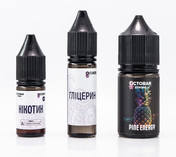 Жидкость Octobar Strong Salt Pine Energy 30ml 50mg со вкусом ананасового энергетика (набор компонентов)
