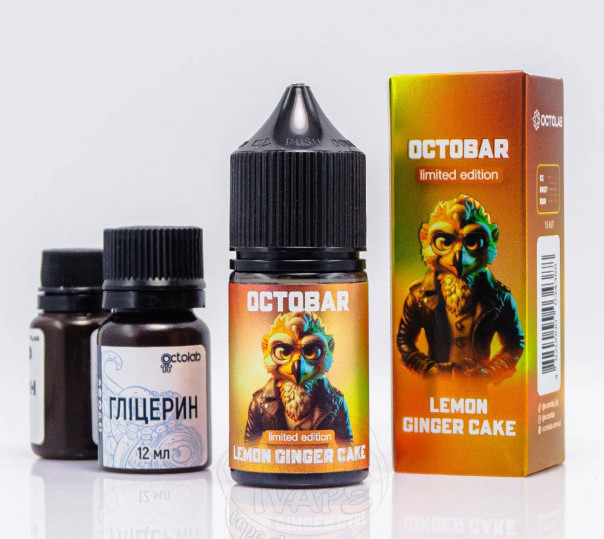Рідина Octobar Salt Lemon Ginger Cake 30ml 50mg зі смаком лимонно-імбирного пирога (набір компонентів)
