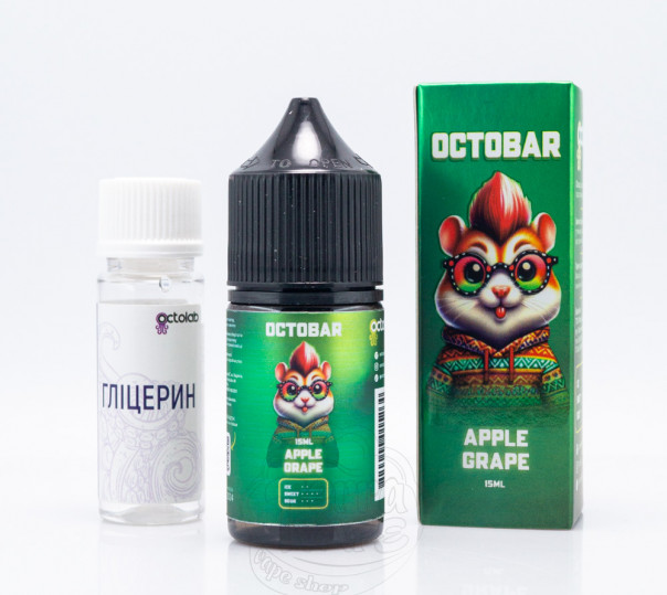 Рідина Octobar Salt Apple Grape 30ml 50mg зі смаком яблука і винограду (набір компонентів)