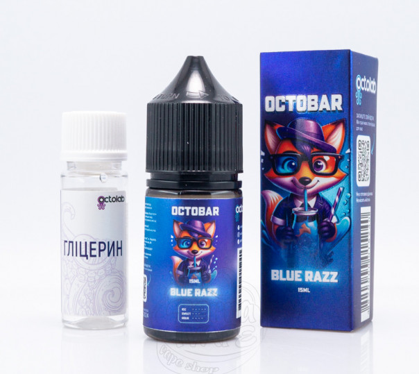 Рідина Octobar Salt Blue Razz 30ml 50mg зі смаком блакитної малини (набір компонентів)