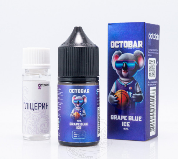 Жидкость Octobar Salt Grape Blue Ice 30ml 50mg со вкусом винограда и черники с холодком (набор компонентов)