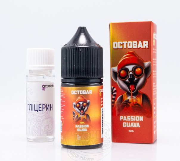 Жидкость Octobar Salt Passion Guava 30ml 50mg со вкусом маракуйи и гуавы (набор компонентов)