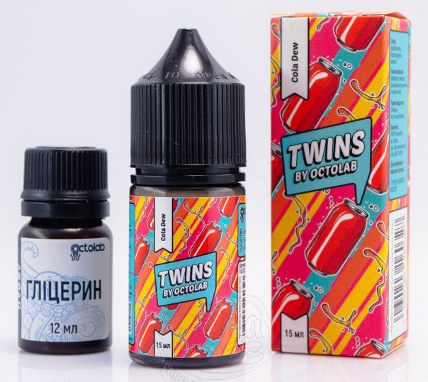 Жидкость Twins Salt Cola Dew 30ml 50mg со вкусом колы с цитрусовыми (набор компонентов)