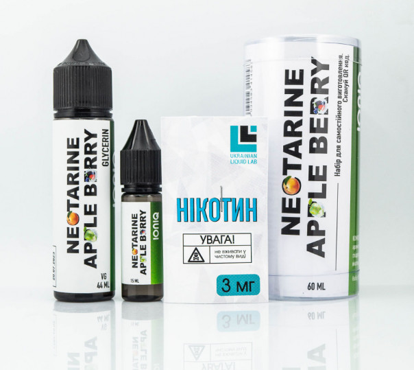 Набір для приготування рідини IONIQ Nectarine Apple Berry 60ml 3mg на органічному нікотині