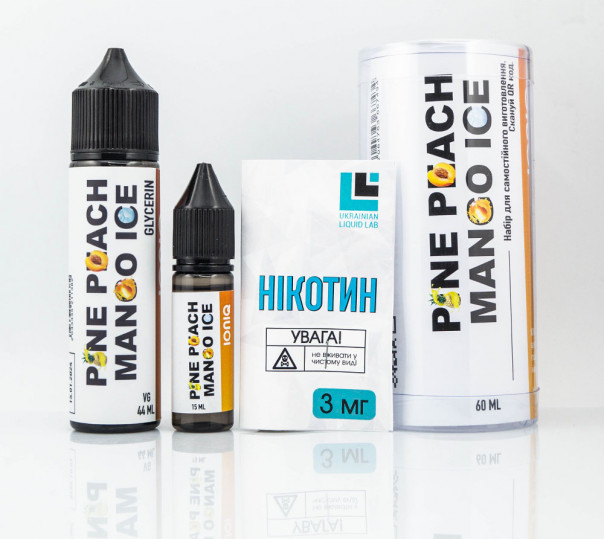 Набір для приготування рідини IONIQ Pine Peach Mango Ice 60ml 3mg на органічному нікотині