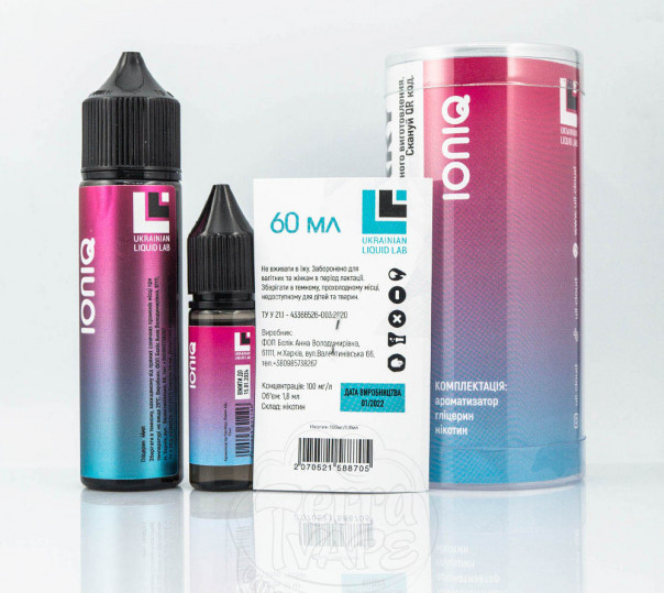Набір для приготування рідини IONIQ Raspberry Lemon Ice 60ml 3mg на органічному нікотині