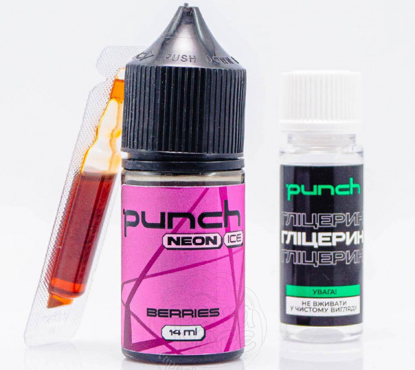 Жидкость Punch Neon Ice Salt Berries 30ml 50mg со вкусом ягод со льдом (набор компонентов)