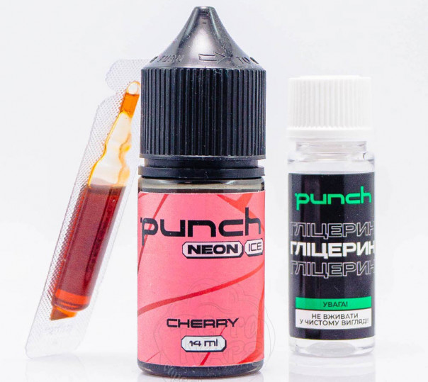 Жидкость Punch Neon Ice Salt Cherry 30ml 50mg со вкусом вишни со льдом (набор компонентов)