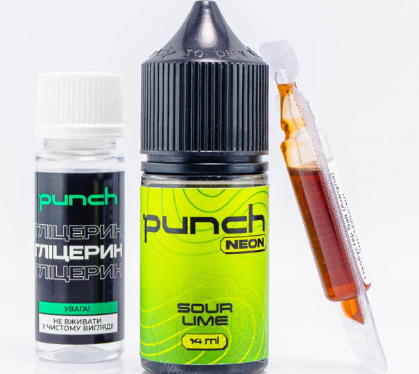 Рідина Punch Neon Salt Sour Lime 30ml 50mg зі смаком лайму (набір компонентів)
