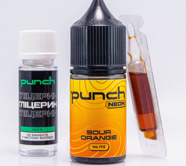 Рідина Punch Neon Salt Sour Orange 30ml 50mg зі смаком кислого апельсину (набір компонентів)