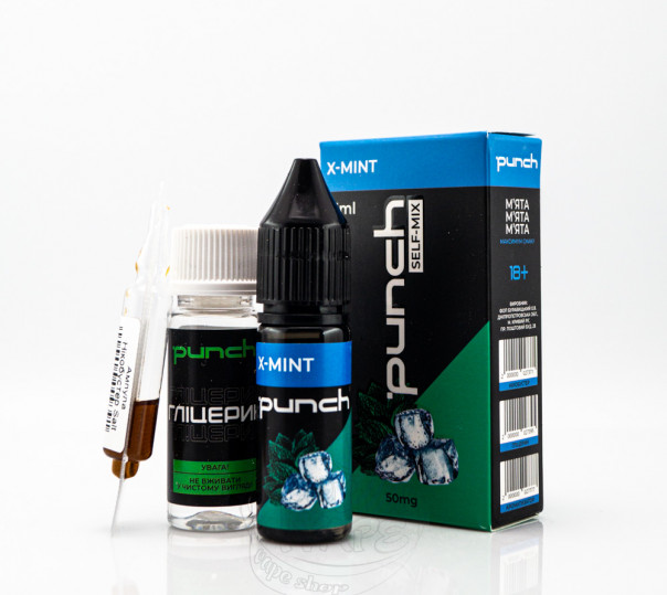 Жидкость Punch Salt X-Mint 15ml 50mg (набор компонентов)