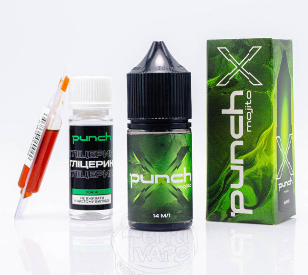 Рідина Punch X Cocktails Salt Mojito 30ml 50mg зі смаком коктейлю Мохіто (набір компонентів)