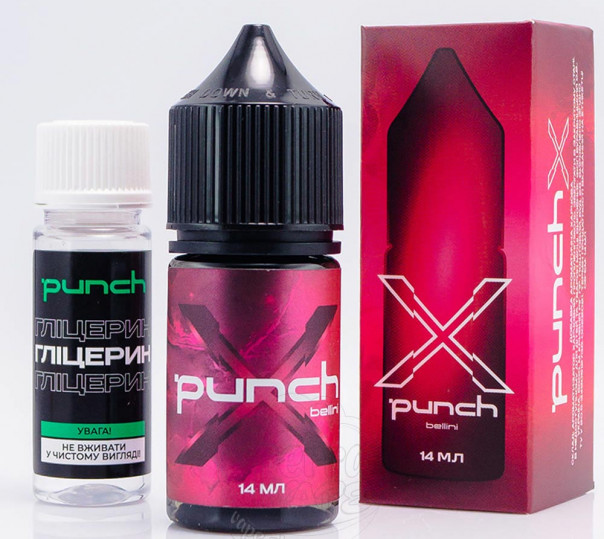 Рідина Punch X Cocktails Salt Bellini 30ml 65mg зі смаком коктейлю Беліні (набір компонентів)k