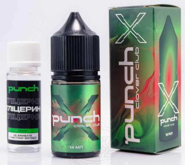 Рідина Punch X Cocktails Salt Clover Club 30ml 50mg зі смаком коктейлю Кловер Клаб (набір компонентів)