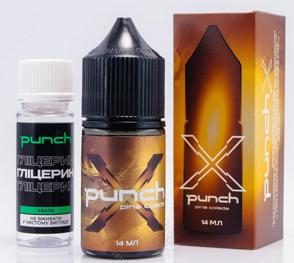 Рідина Punch X Cocktails Salt Pina Colada 30ml 50mg зі смаком коктейлю Піна Колада (набір компонентів)