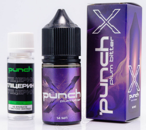 Рідина Punch X Cocktails Salt Plum Bitter 30ml 50mg зі смаком виноградно-сливового коктейлю (набір компонентів)