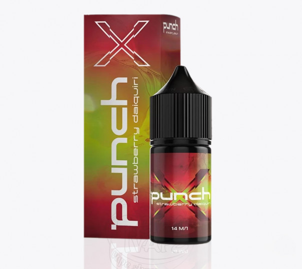 Рідина Punch X Cocktails Salt Strawberry Daiquiri 30ml 50mg зі смаком полуничного коктейлю Дайкірі (набір компонентів)
