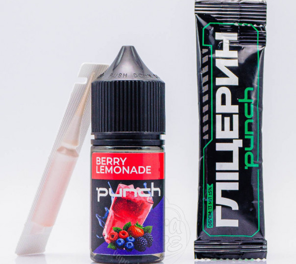 Рідина Punch Salt Berry Lemonade 30ml 65mg зі смаком ягідного лимонаду (набір компонентів)
