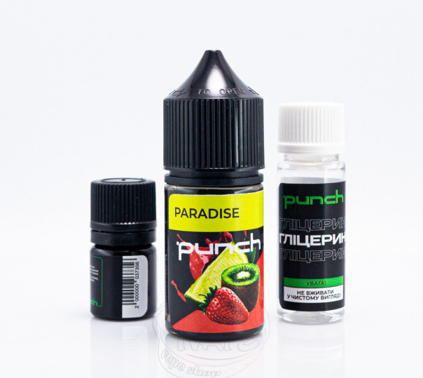 Рідина Punch Salt Paradise 30ml 50mg зі смаком полуниці, ківі та лайму (набір компонентів)