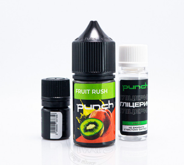 Рідина Punch Salt Fruit Rush 30ml 65mg зі смаком персику, лимона та ківі (набір компонентів)