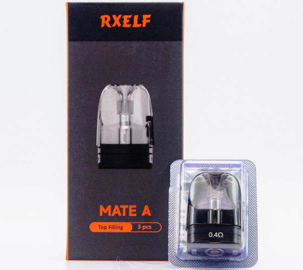 Картридж RXELF Mate A Top Filling Pod Cartridge 3ml 0.4Ом для багаторазової POD системи Voopoo Argus/SE/P1/P1s/P2/P3/G/G2/G2 Mini/G3,Z/Z2/A/Klyc/Matrix Kit
