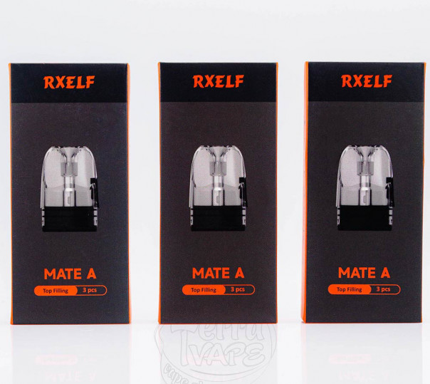 Картридж RXELF Mate A Top Filling Pod Cartridge 3ml для багаторазової POD системи Voopoo Argus/SE/P1/P1s/P2/P3/G/G2/G2 Mini/G3,Z/Z2/A/Klyc/Matrix Kit