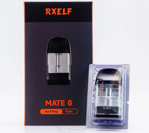 Картридж RXELF Mate G Top Filling Cartridge 3ml 0.4Ом для багаторазової POD системи Uwell Caliburn G5 Lite/SE/Lite Koko, G4/Mini/Pro, G3 Series Kit