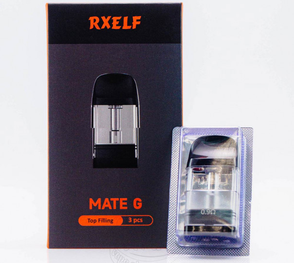 Картридж RXELF Mate G Top Filling Cartridge 3ml 0.9Ом для багаторазової POD системи Uwell Caliburn G5 Lite/SE/Lite Koko, G4/Mini/Pro, G3 Series Kit