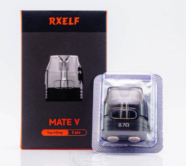 Картридж RXELF Mate V Top Filling Pod Cartridge 3ml 0.7Ом для многоразовой POD системы Voopoo Vmate/E/V.THRU Pro/Pro/Max/i2/E2/Mini/Pro 2 Kit