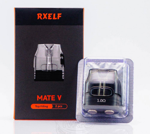 Картридж RXELF Mate V Top Filling Pod Cartridge 3ml 1.0Ом для многоразовой POD системы Voopoo Vmate/E/V.THRU Pro/Pro/Max/i2/E2/Mini/Pro 2 Kit